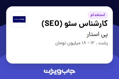  استخدام کارشناس سئو (SEO) در پی استار