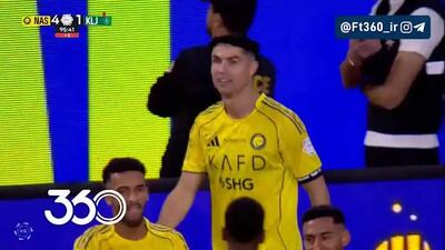 گل چهارم النصر مقابل الخلیج با قیچی برگردان رونالدو را ببینید + ویدیو