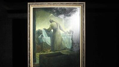  تابلو «وداع آخر» در شب شهادت دختر نبی (ص) رونمایی شد