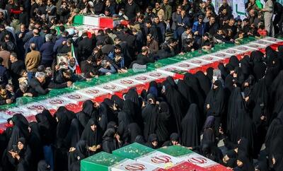  مراسم تشییع پیکر ۱۰۰ شهید گمنام در تهران