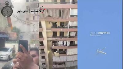  لحظات ترور نفر دوم حزب الله لبنان از چند زاویه +فیلم