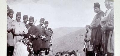  سفره ناهار مظفرالدین شاه در شکارگاه (عکس)