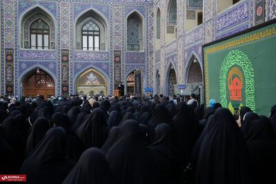  عزاداری فاطمی در روز شهادت حضرت زهرا(س) در حرم مطهر رضوی + عکس