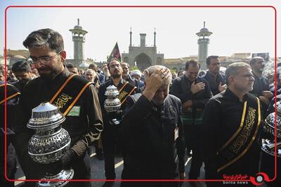  حرکت دسته عزادار خادمین و زائرین حرم مطهر حضرت فاطمه معصومه سلام‌الله‌علیها و تشییع باشکوه شهدای گمنام