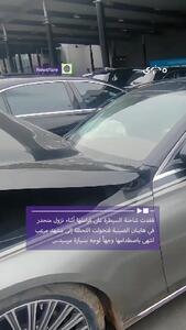  ببینید؛ لحظه تصادف یک کامیون با مرسدس مایباخ