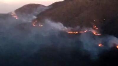  مهار آتش سوزی در جنگل‌های نمنق شهرستان جلفا