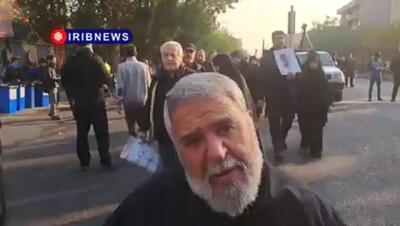  جانبازی که با یادگاری‌های ۸ سال دفاع مقدس، امروز برای بدرقه همرزمانش آمده بود + فیلم