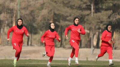  برگزاری تمرین تیم بانوان پرسپولیس در ورزشگاه آزادی