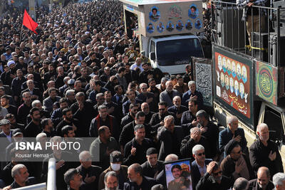  مراسم تشییع پیکرهای ۷ شهید گمنام - کرمانشاه