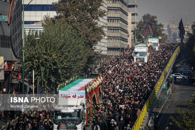  مراسم تشییع پیکرهای ۱۰۰ شهید گمنام - تهران/ ۲