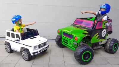  ولاد و نیکی طولانی-چالش ولاد ماشین هیولا-کارتون ولاد ونیکی جدید-برنامه کودک ولاد