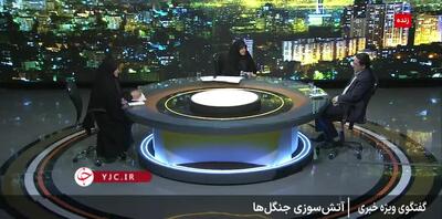  واکنش عجیب رئیس سازمان منابع طبیعی به سوال در مورد خسارت آتش‌سوزی جنگل الیت
