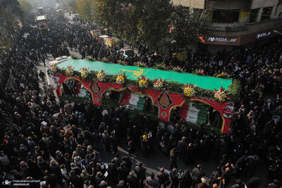  مراسم تشییع پیکرهای مطهر 100 شهید گمنام در تهران-5