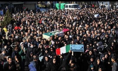  پیکر مطهر شهدای گمنام در همدان تشییع شد