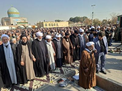  اقامه با شکوه نماز باران در قزوین