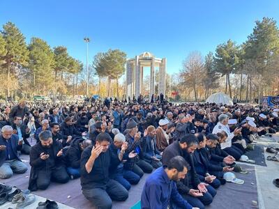  نماز طلب باران در سالروز شهادت حضرت فاطمه زهرا (س) در چناران اقامه شد