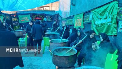  طبخ ۳۰۰ دیگ آش نذری همزمان با ایام فاطمیه در شفت