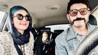  عکس های خانوادگی حدیث میرامینی و شوهرش / شباهت برنا به پدر بازیگرش !