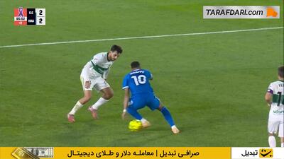  کارت زرد دوم و اخراج ویکتور چوست پس از خطا روی کیلیان امباپه در لحظات پایانی بازی الچه و رئال مادرید - پارس فوتبال