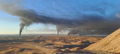  دهلران زیر سایه دود فلرهای دانان و دالپری