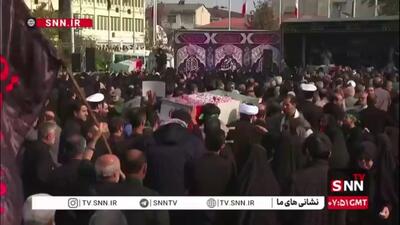  تشییع پیکر مطهر ۷ شهید گمنام در رشت