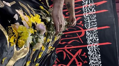  تصاویر پیکر کفن‌پوش فرمانده ایرانی که اسرائیل در لبنان ترور کرد