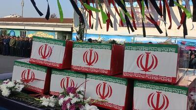  تشییع پیکر‌های پاک شهدای گمنام در رشت + فیلم و تصاویر