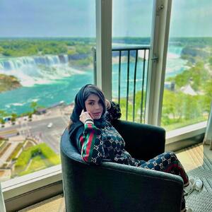  «باران» سریال آوای باران در حال خوشگذرانی کنار آبشار نیاگارا