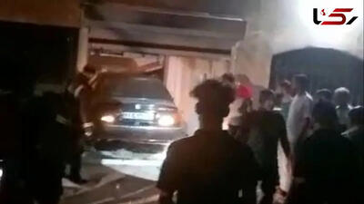  دختر 14 ساله با خودرو وارد پارکینگ یک خانه شد!