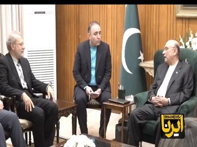  لاریجانی و آصف‌علی زرداری دیدار کردند 
