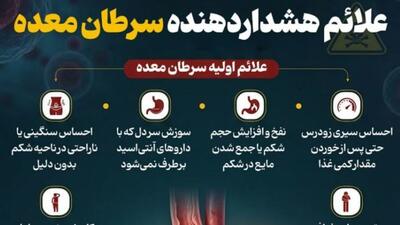  علائم هشداردهنده سرطان معده