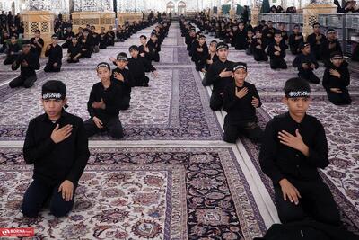  نوجوانان مشهدی در سوگ حضرت مادر + عکس