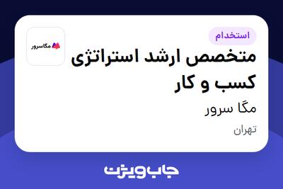  استخدام متخصص ارشد استراتژی کسب و کار در مگا سرور