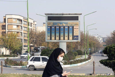  شاخص کیفیت هوا در شهرهای بزرگ تا ساعت 12:00 امروز
