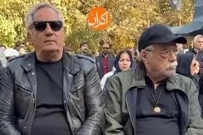  اکبر زنجانپور و مجید مظفری در مراسم تشییع هادی مرزبان/ویدیو