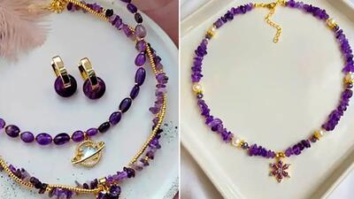  اکسسوری‌ های جذاب دخترانه با سنگ آمیتیست؛ ترکیبی از زیبایی و انرژی مثبت + 15 مدل خاص