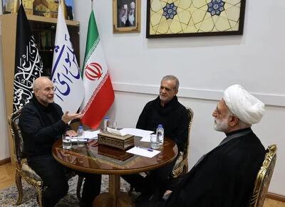 عکسی که ایرنا از سران قوا در بیت‌رهبری منتشر کرد