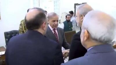  لاریجانی، دبیر شورای عالی امنیت ملی ایران با نخست‌وزیر پاکستان دیدار کرد
