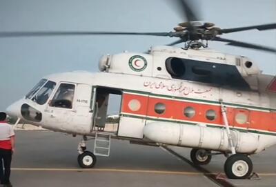  اعزام بالگرد هلال احمر جهت خاموش سازی آتش در جنگل گلستان