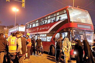  اتوبوس‌های عراقی برای مسافران ایرانی