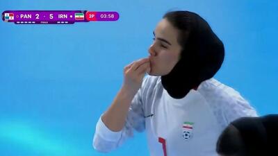 گل پنجم زنان ایران به زنان پاناما (دبل کریمی)
