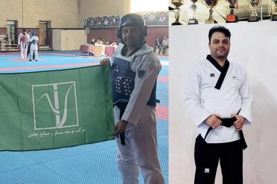  پرچم نیشکر بر فراز سکوی قهرمانی تکواندو مسابقات سراسری آزمون کشوری