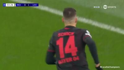  ویدیو: گل دوم بایر لورکوزن به منچسترسیتی توسط پاتریک شیک