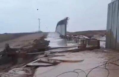  دیوار حائل در کرانه باختری در برابر طوفان شدید دوام نیاورد