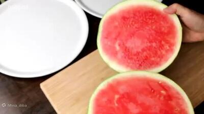  آموزش تزیین و برش هندوانه شب یلدا ساده و شیک سفره آرایی شب یلدا
