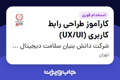  استخدام کارآموز طراحی رابط کاربری (UX/UI) در شرکت دانش بنیان سلامت دیجیتال اِیزایمر