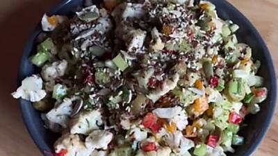  طرز تهیه سالاد گل کلم + فیلم
