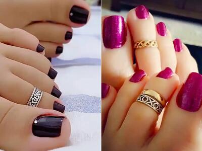  مدل پدیکور ناخن پا با طرح های مختلف { مدل های شیک و ترند روز }