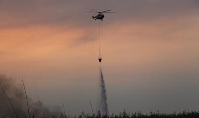  عملیات هلال‌احمر در آتش‌سوزی جنگل‌های ارسباران در منطقه دیزمار / اعزام ۲۱ تیم عملیاتی و یک فروند بالگرد برای اطفای حریق