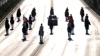  اسکورت متفاوت ولادیمیر پوتین با سواره نظام قرقیز